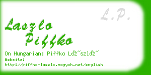 laszlo piffko business card